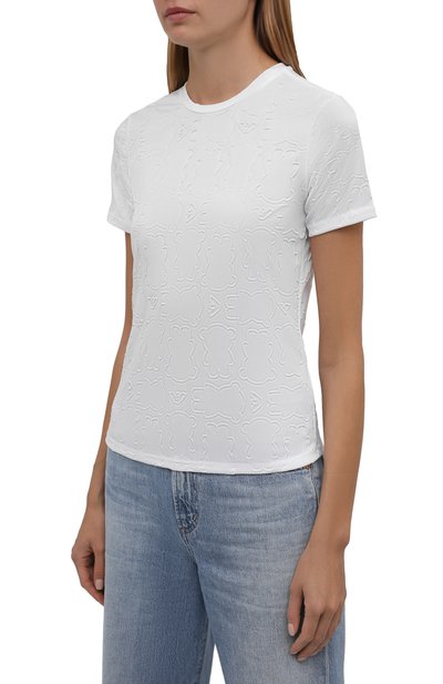 Футболка EMPORIO ARMANI белого цвета по цене 16900 руб., арт. 6K2T6A/2JYSZ, фото 3 Футболка EMPORIO ARMANI, арт. 6K2T6A/2JYSZ, фото 3