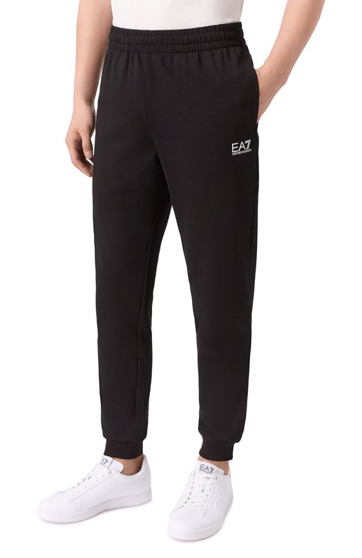 Хлопковый спортивный костюм EA7 8NPV63/PJVRZ Чёрный  8NPV63/PJVRZ Фото 4