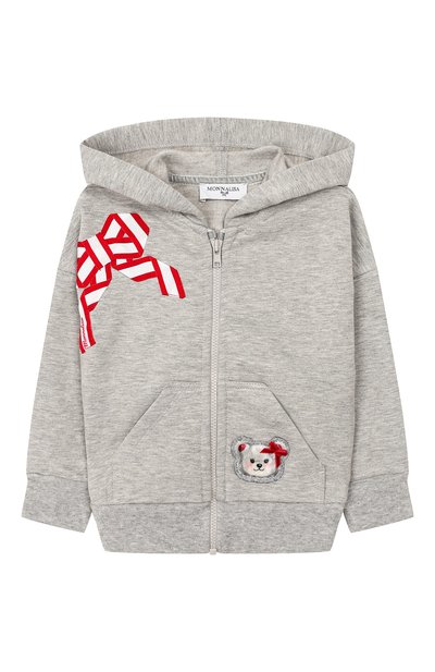 Хлопковая толстовка с капюшоном MONNALISA, арт. 394802AK, фото 1