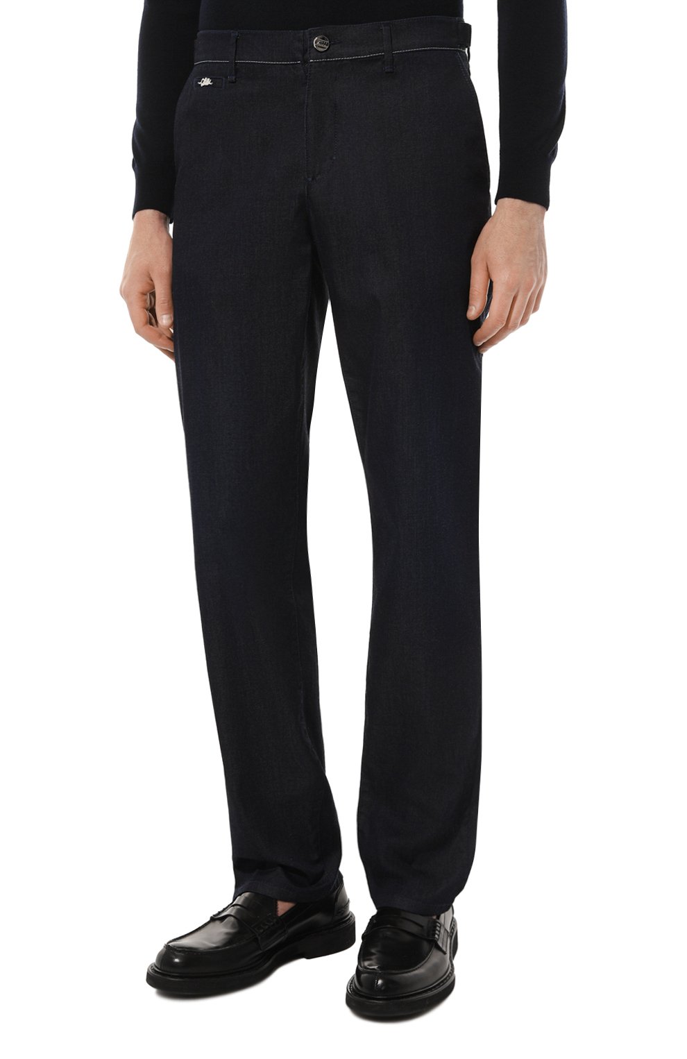 Хлопковые брюки ZILLI темно-синего цвета по цене 119000 руб., арт. CP811BM0422VZP000, фото 3 Хлопковые брюки ZILLI, арт. CP811BM0422VZP000, фото 3