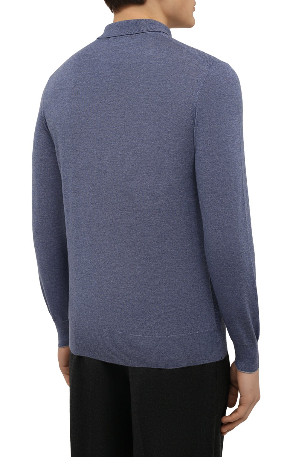 Поло из шерсти и кашемира FIORONI синего цвета по цене 68500 руб., арт. MK23302C1, фото 4 Поло из шерсти и кашемира FIORONI, арт. MK23302C1, фото 4