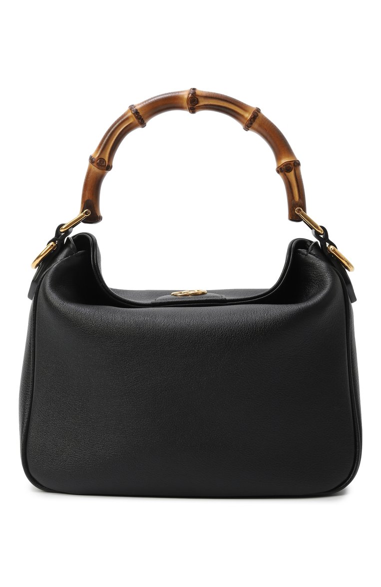 Женская сумка diana small GUCCI черного цвета, арт. 746251/UAAAY | Фото 1 (Ремень/цепочка: На ремешке; Автоматизация состава: Проставлено; Материал: Натуральная кожа; Автоматизация ТО: Проставлено; Размер: small)