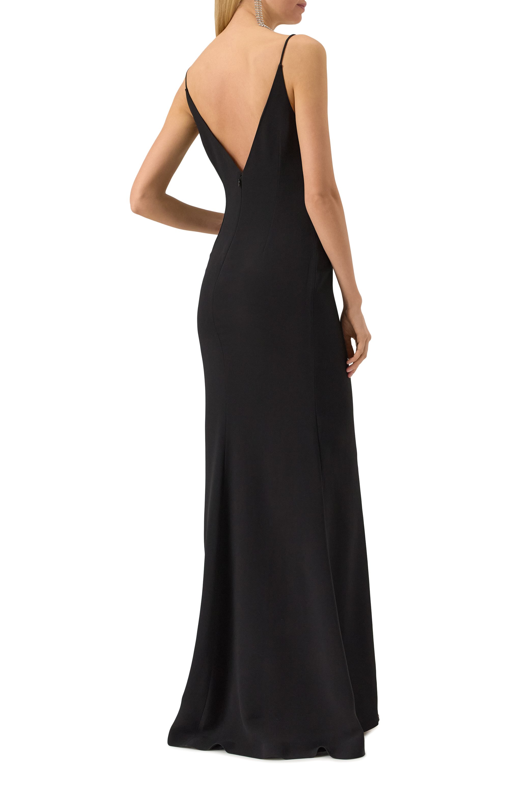 Платье с отделкой стразами ELIE SAAB черного цвета по цене 399500 руб., арт. D0533, фото 4 Платье с отделкой стразами ELIE SAAB, арт. D0533, фото 4