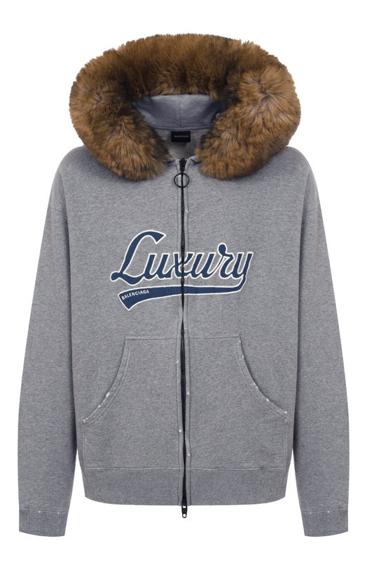 Хлопковая толстовка Balenciaga 850330/TTVB5 Серый 850330/TTVB5