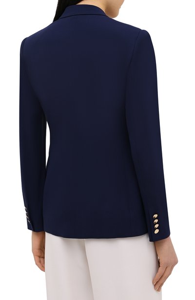Шерстяной жакет RALPH LAUREN синего цвета по цене 171000 руб., арт. 290625536, фото 4 Шерстяной жакет RALPH LAUREN, арт. 290625536, фото 4