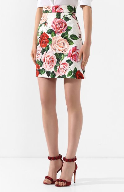Юбка из смеси вискозы и хлопка DOLCE & GABBANA, арт. F4AG8T/HSMXK, фото 3