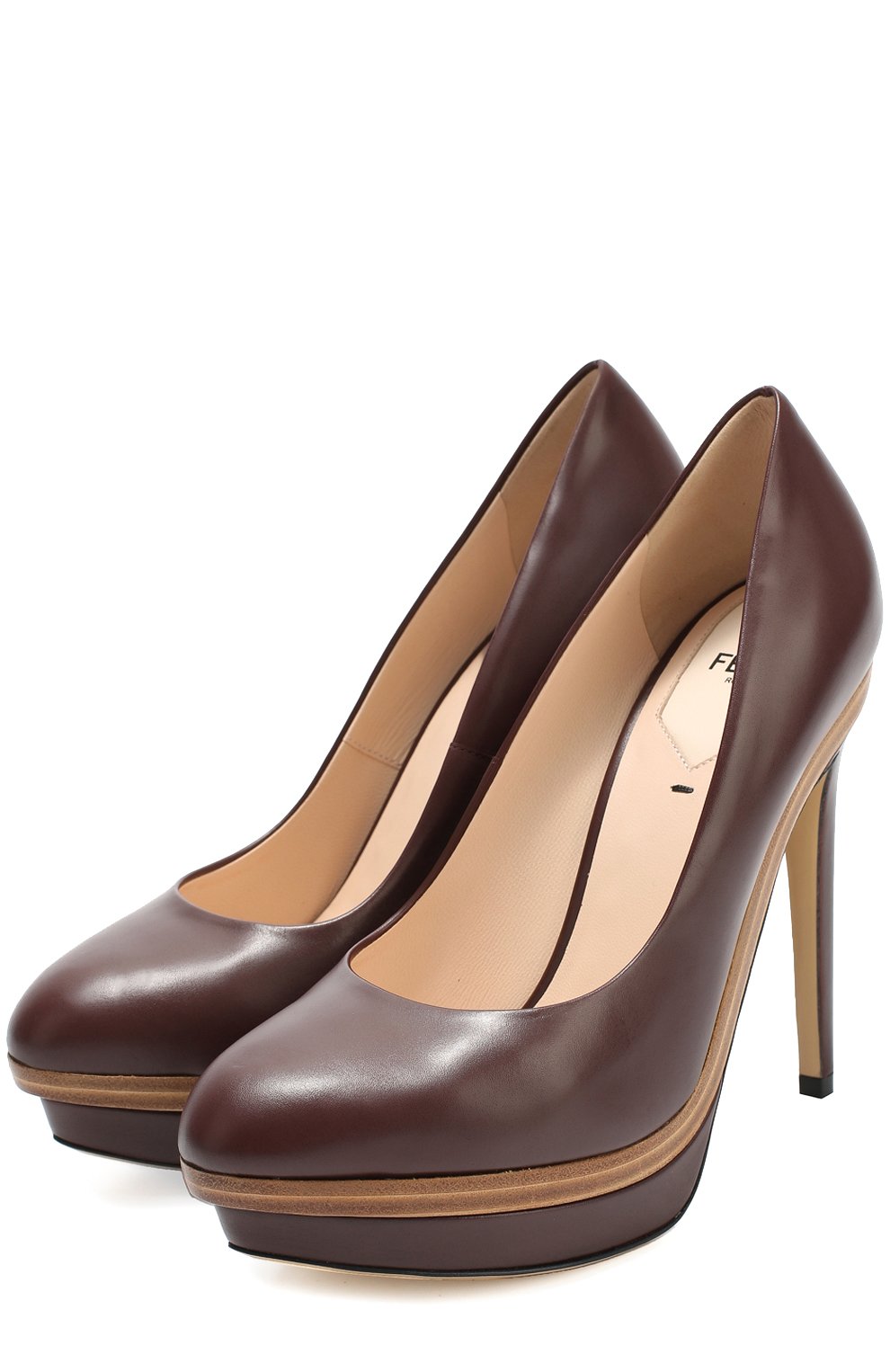 Кожные туфли на шпильке FENDI, арт. 8I5122/NA7, фото 1