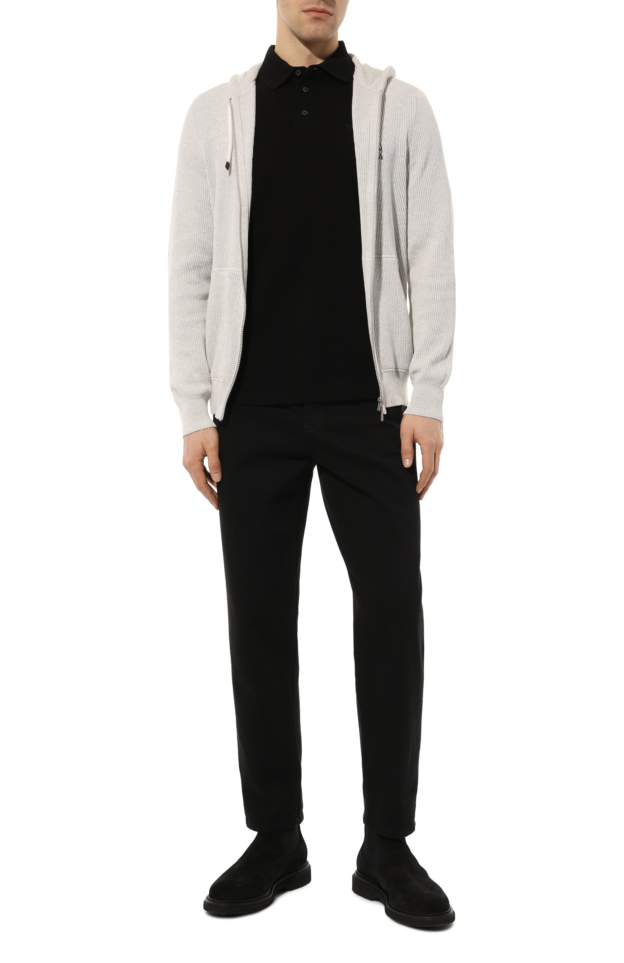 Джинсы straight fit BRUNELLO CUCINELLI черного цвета по цене 94150 руб., арт. M262PB2275, фото 2 Джинсы straight fit BRUNELLO CUCINELLI, арт. M262PB2275, фото 2