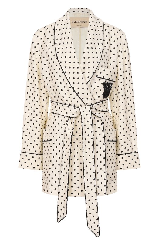 Жакет из вискозы Valentino 8B3CJ420/98S Кремовый 8B3CJ420/98S