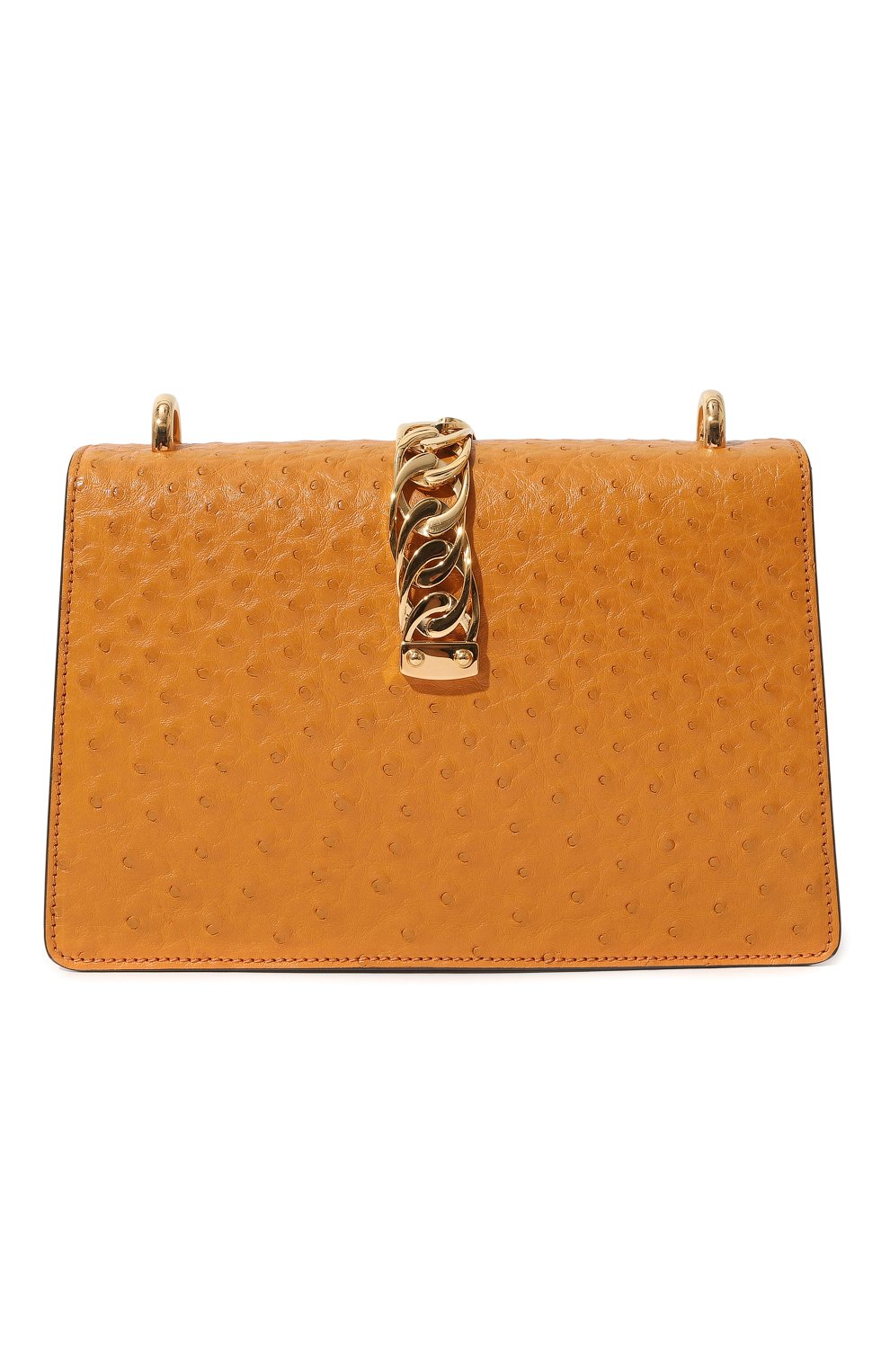 Сумка sylvie small из кожи страуса GUCCI, арт. 524405 GZPBG, фото 6