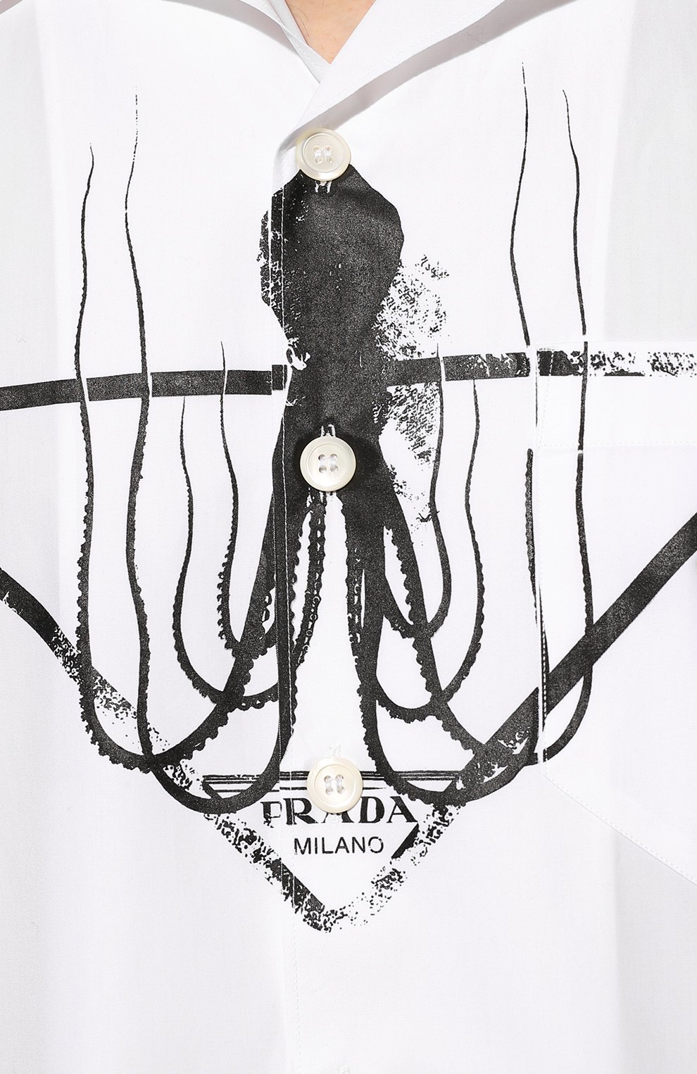 Хлопковая рубашка PRADA, арт. UCS339-10I1-F0009-211, фото 5