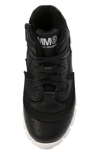 Высокие кожаные кеды MM6, арт. 68972/B0MBER/M0RBID0NE/B0MBER/GRESSANE/28-35, фото 4