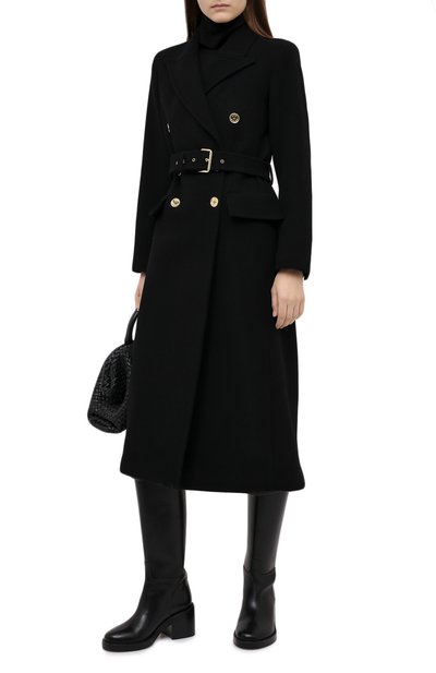 Шерстяное пальто MICHAEL MICHAEL KORS черного цвета по цене 59950 руб., арт. MF02J6ZF8P, фото 2 Шерстяное пальто MICHAEL MICHAEL KORS, арт. MF02J6ZF8P, фото 2