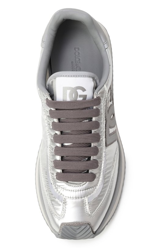 Кожаные кроссовки DG Cushion Dolce & Gabbana CK2288/AE474 Серебряный  CK2288/AE474 Фото 6