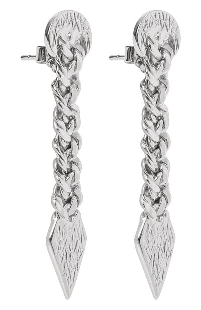 Серьги amazon SEVENWORLDS серебряного цвета по цене 17600 руб., арт. SW826/2, фото 3 Серьги amazon SEVENWORLDS, арт. SW826/2, фото 3