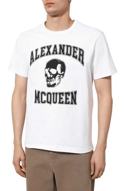 Хлопковая футболка ALEXANDER MCQUEEN, арт. 759442/QTAAW, фото 3