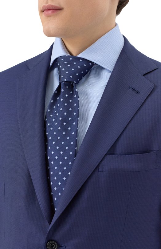 Шелковый галстук Corneliani 25U302-2520309 Синий  25U302-2520309 Фото 2