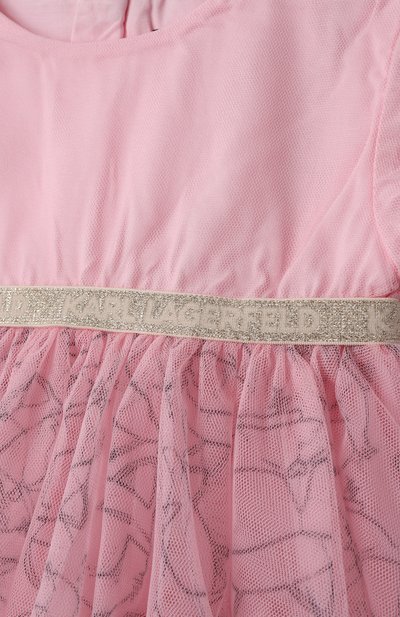 Платье KARL LAGERFELD KIDS розового цвета по цене 16400 руб., арт. Z30519, фото 3 Платье KARL LAGERFELD KIDS, арт. Z30519, фото 3