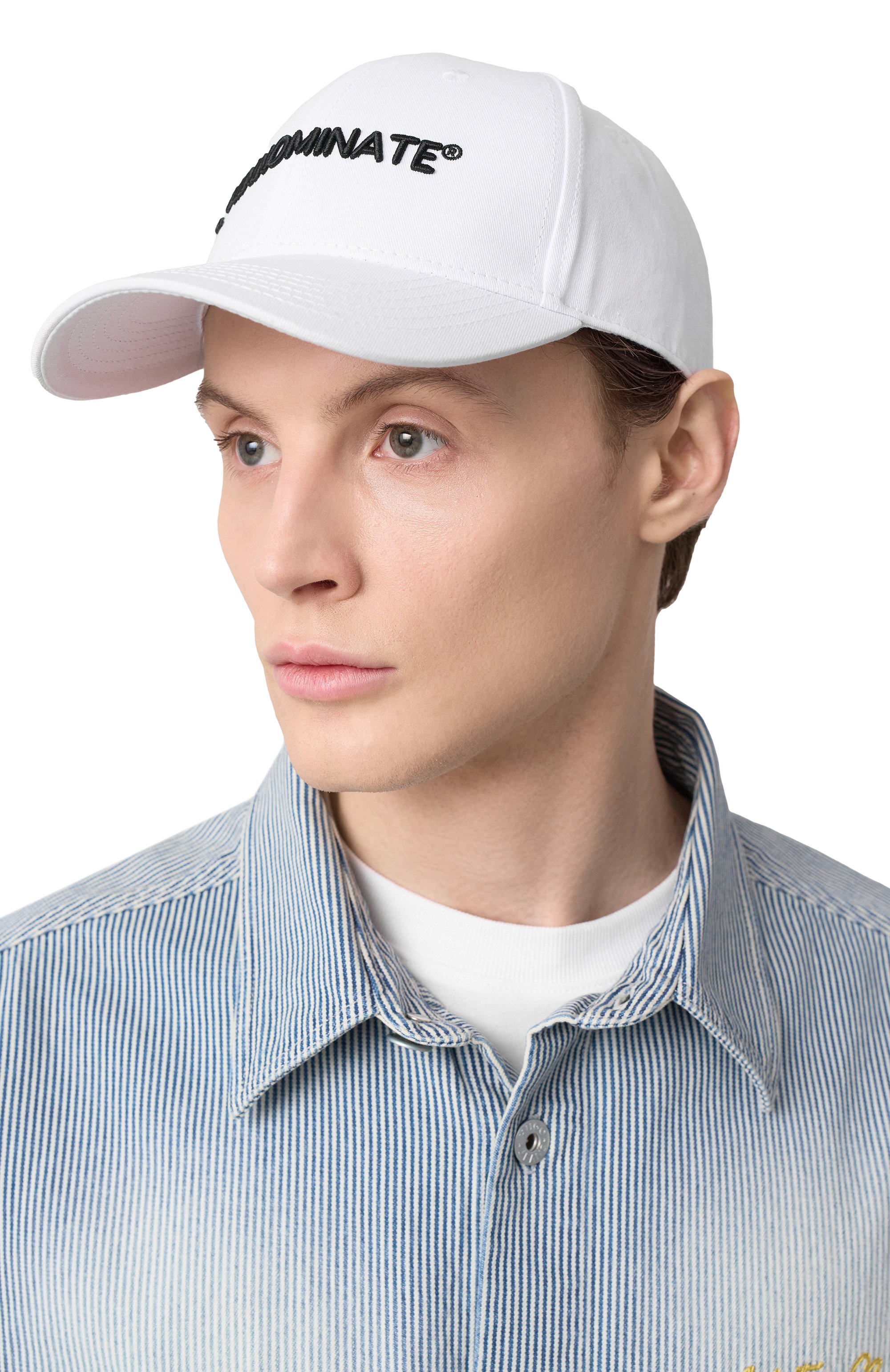 Хлопковая бейсболка HINNOMINATE белого цвета по цене 7205 руб., арт. HMACM00050, фото 2 Хлопковая бейсболка HINNOMINATE, арт. HMACM00050, фото 2