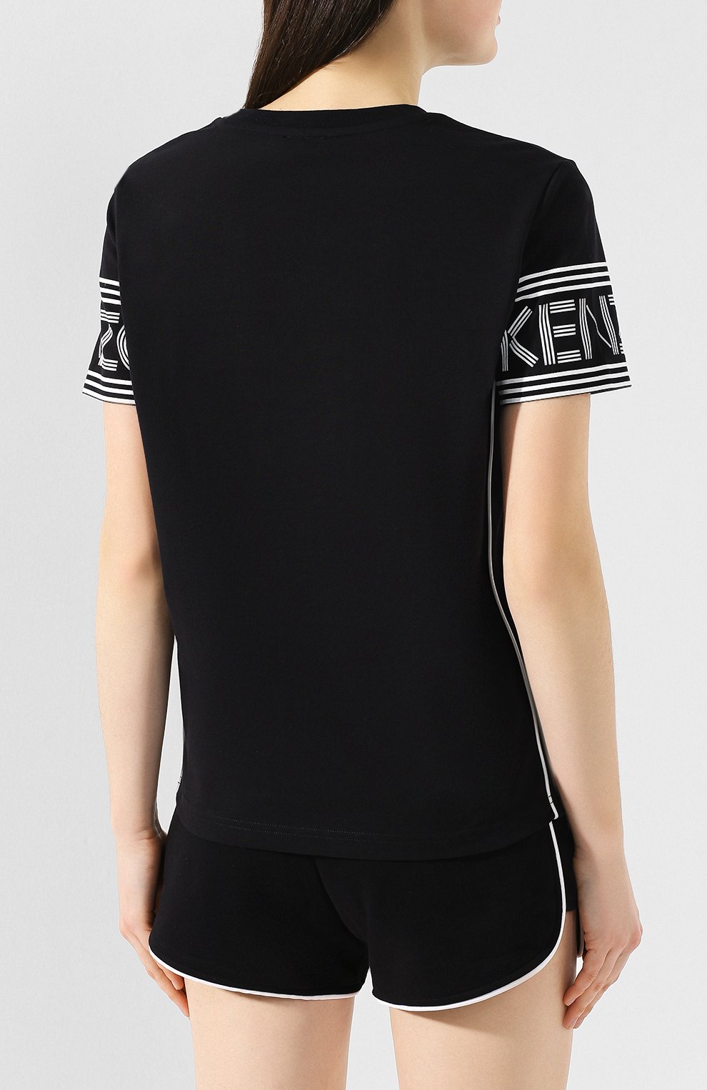 Хлопковая футболка KENZO черного цвета по цене 14550 руб., арт. 2TS783985, фото 4 Хлопковая футболка KENZO, арт. 2TS783985, фото 4