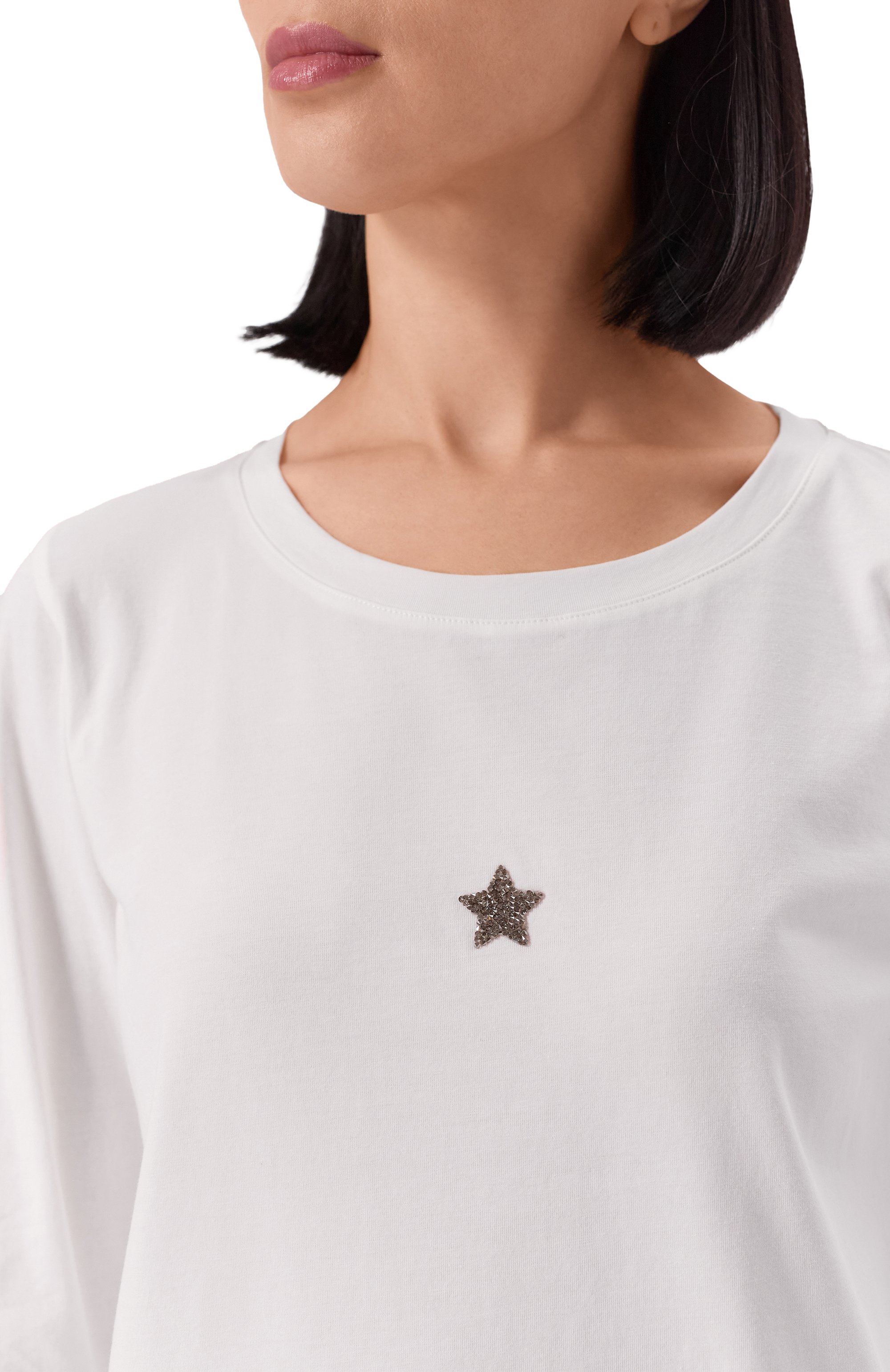 Хлопковый лонгслив LORENA ANTONIAZZI, арт. TS10/9999, фото 5