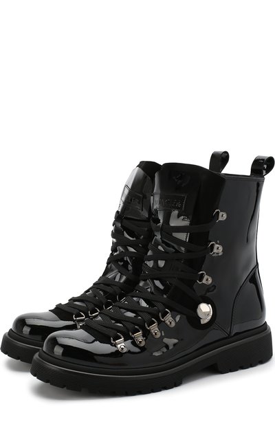 Высокие ботинки из лаковой кожи на шнуровке MONCLER, арт. D2-09A-20480-00-019XC, фото 1