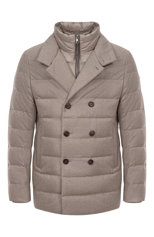 Пуховая куртка из шерсти и кашемира Duno GREY/LEVIC0 Бежевый GREY/LEVIC0