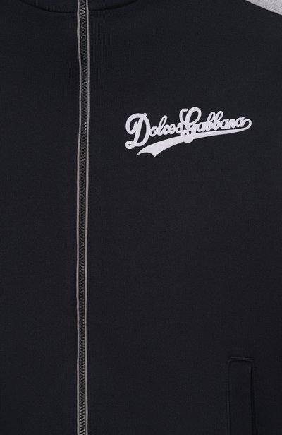 Хлопковая толстовка DOLCE & GABBANA темно-синего цвета по цене 53850 руб., арт. L4JWN0/G7PWP, фото 3 Хлопковая толстовка DOLCE & GABBANA, арт. L4JWN0/G7PWP, фото 3