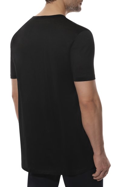 Хлопковая футболка ZIMMERLI черного цвета по цене 17350 руб., арт. 252-8125/3XL, фото 4 Хлопковая футболка ZIMMERLI, арт. 252-8125/3XL, фото 4