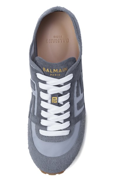 Кожаные кроссовки racer 45 BALMAIN серого цвета по цене 59350 руб., арт. GM1VI408/TYHC, фото 5 Кожаные кроссовки racer 45 BALMAIN, арт. GM1VI408/TYHC, фото 5