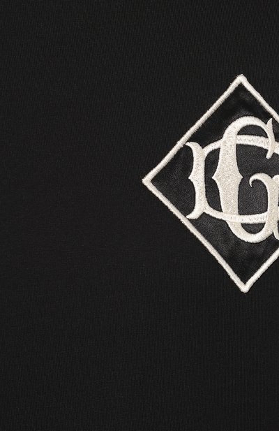 Хлопковая футболка DOLCE & GABBANA черного цвета по цене 36300 руб., арт. G8KBAZ/G7TWF, фото 5 Хлопковая футболка DOLCE & GABBANA, арт. G8KBAZ/G7TWF, фото 5