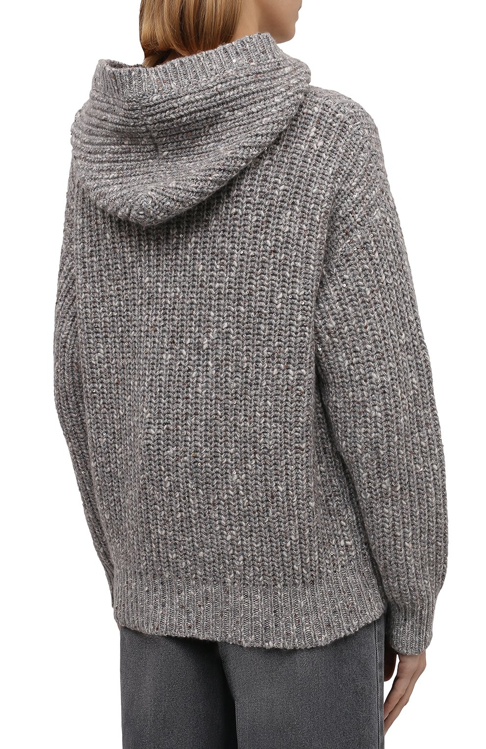 Худи из кашемира и шерсти BRUNELLO CUCINELLI, арт. MBC356219, фото 4