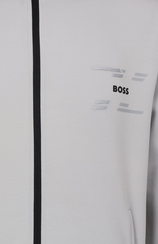 Хлопковая толстовка BOSS Green 50530036 Серый  50530036 Фото 6