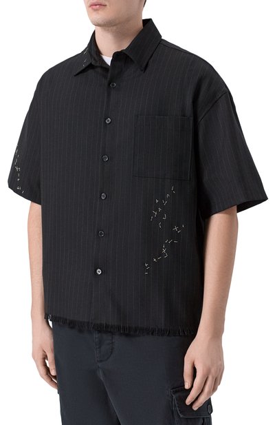 Рубашка из шерсти и вискозы DOMREBEL, арт. M G00MBAH/REGULAR SS SHIRT, фото 3