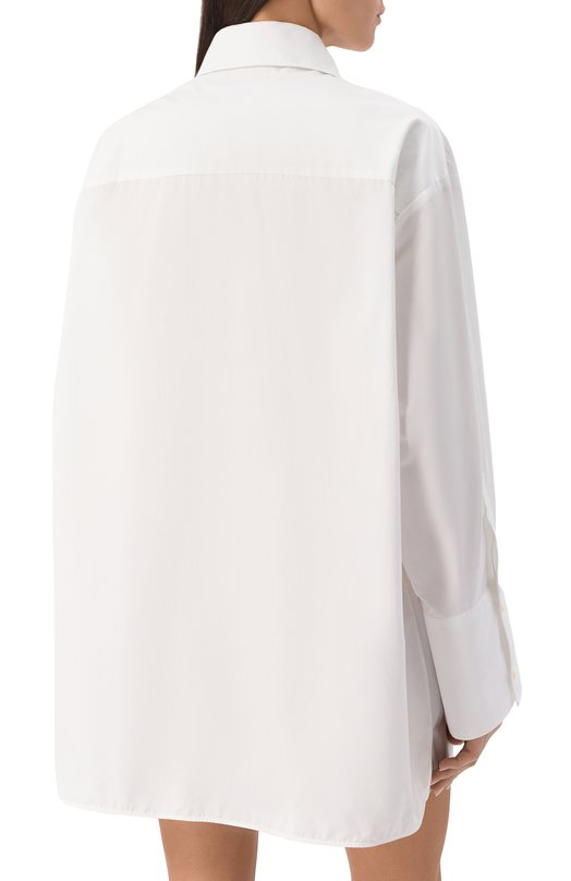 Хлопковое платье-рубашка Off-White 0WDG009S25FAB0010110 Белый  0WDG009S25FAB0010110 Фото 4