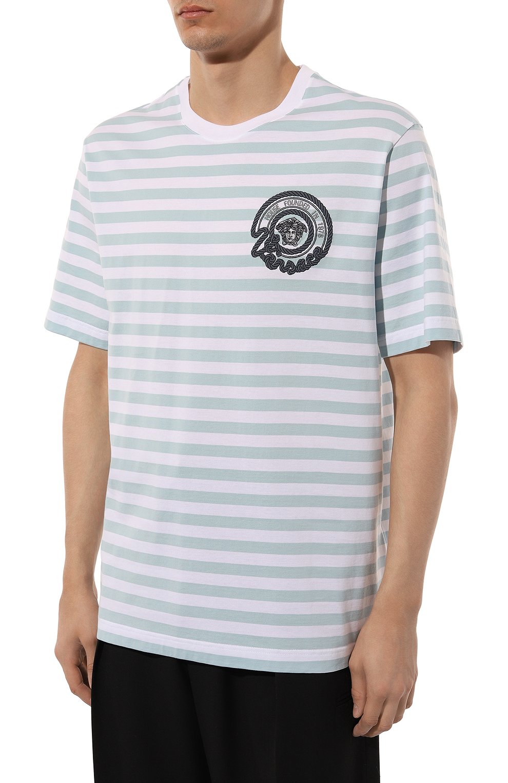 Хлопковая футболка VERSACE, арт. 1013302/1A09873, фото 3