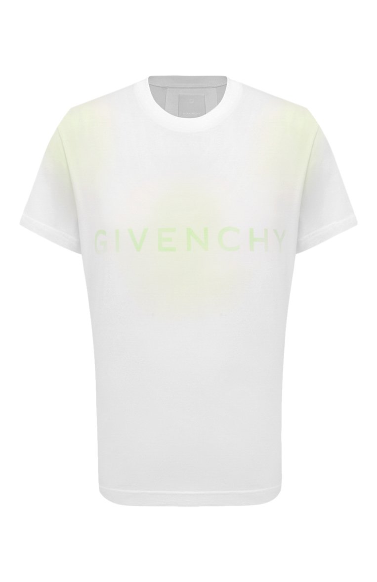 Мужская хлопковая футболка GIVENCHY белого цвета, арт. BM716G/3YC5 | Фото 1 (Рукава: Короткие; Материал внешний: Хлопок; Материал сплава: Проставлено; Драгоценные камни: Проставлено; Длина (для топов): Стандартные; Стили: Спорт-шик; Принт: С принтом)