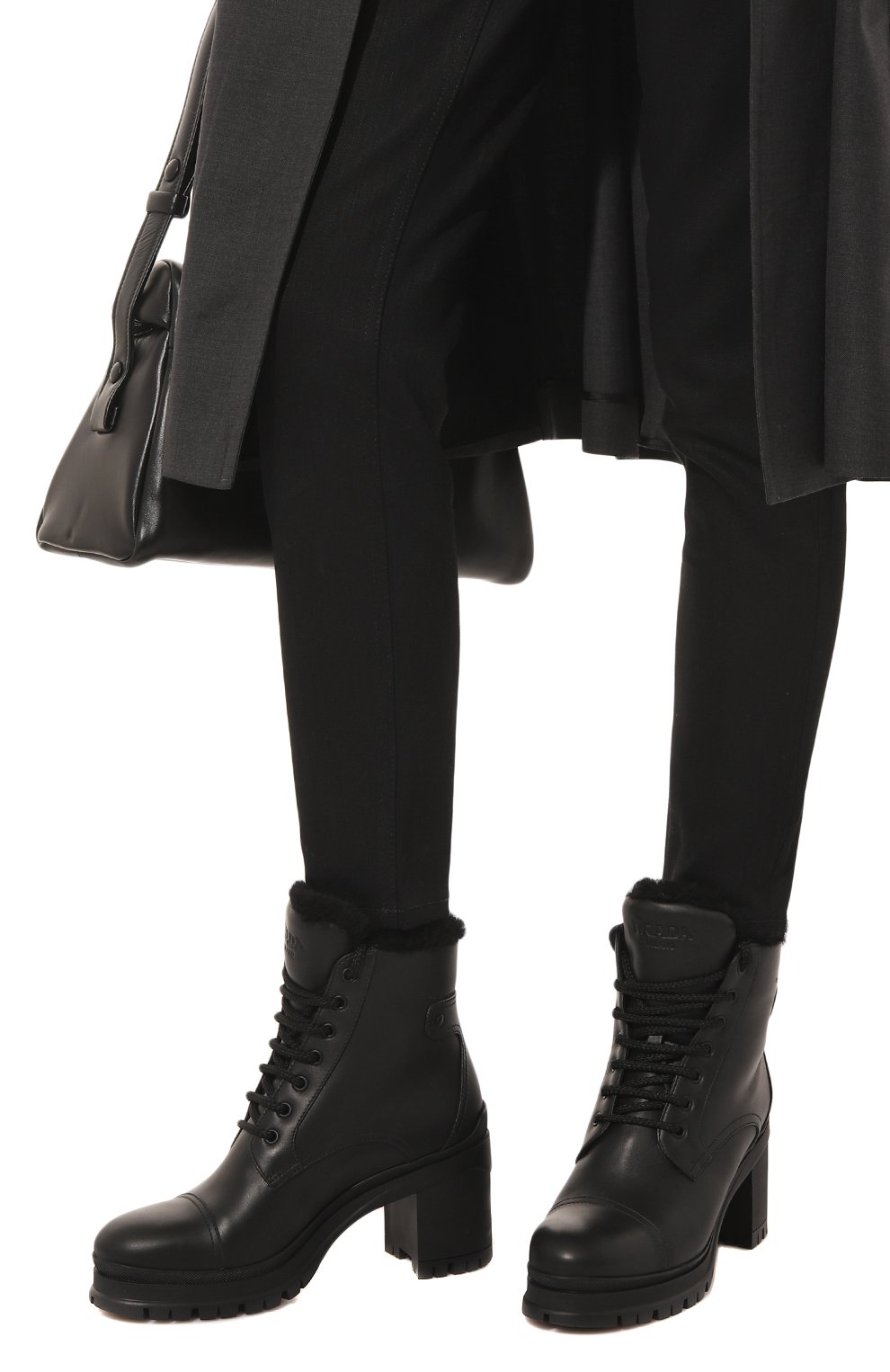 Кожаные ботинки PRADA, арт. 1T584L-3KK9-F0002, фото 3