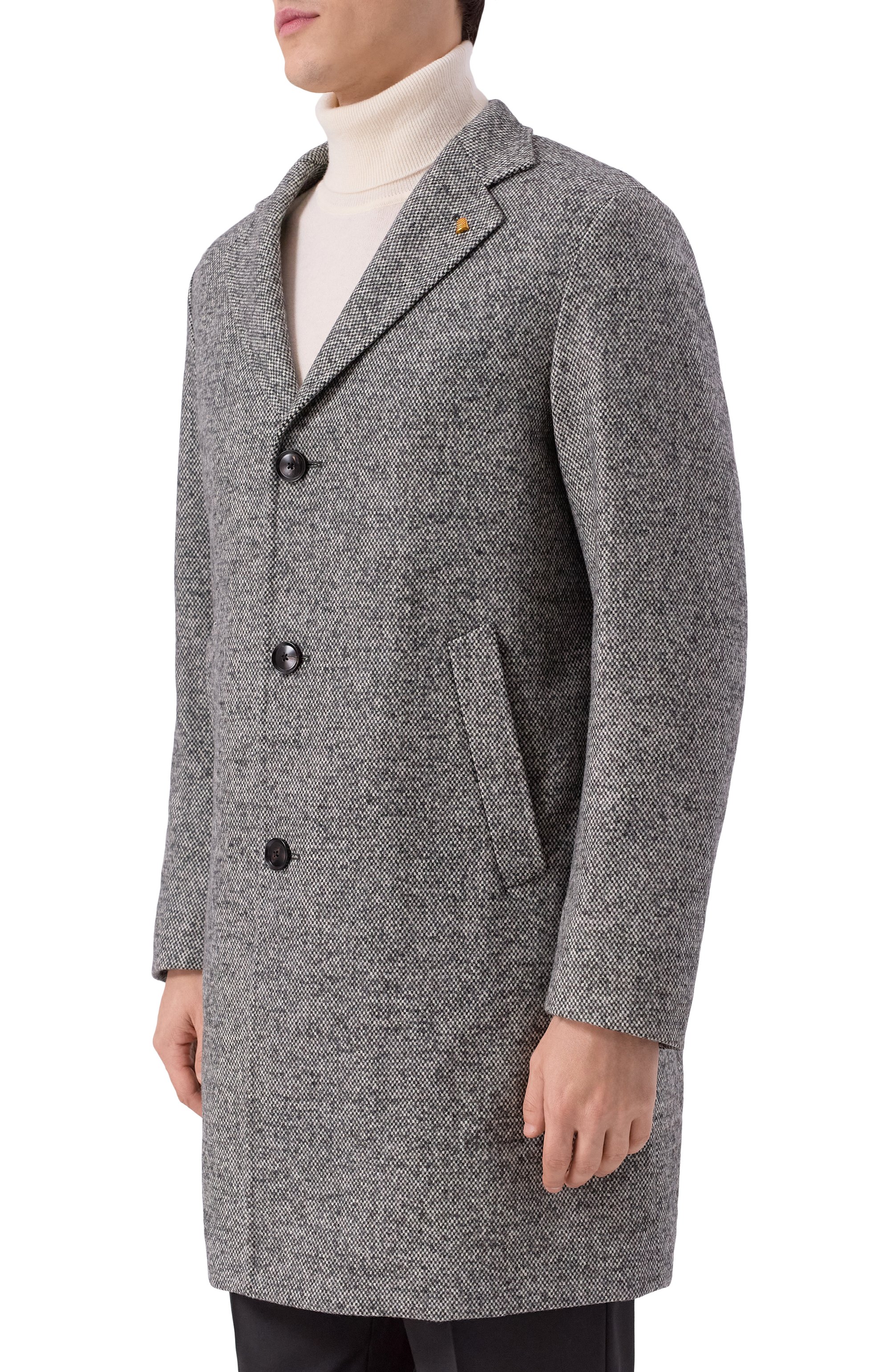 Шерстяное пальто SARTORIA LATORRE серого цвета по цене 113500 руб., арт. CTS056/UI0782, фото 3 Шерстяное пальто SARTORIA LATORRE, арт. CTS056/UI0782, фото 3