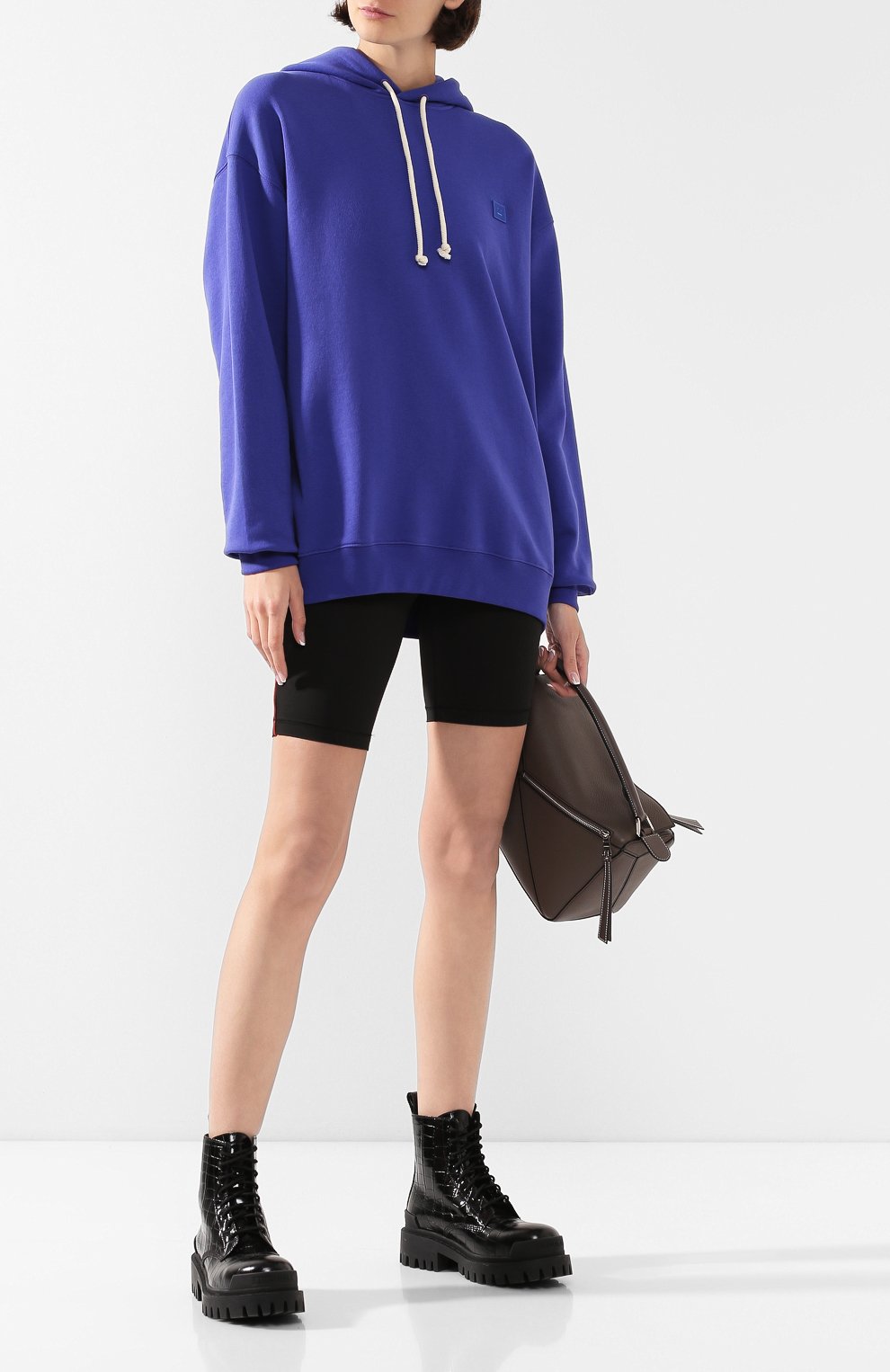 Хлопковое худи ACNE STUDIOS синего цвета по цене 43950 руб., арт. CI0009/W, фото 2 Хлопковое худи ACNE STUDIOS, арт. CI0009/W, фото 2