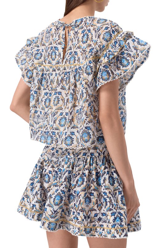 Хлопковый топ Poupette St Barth WHNS25C0 Разноцветный  WHNS25C0 Фото 4