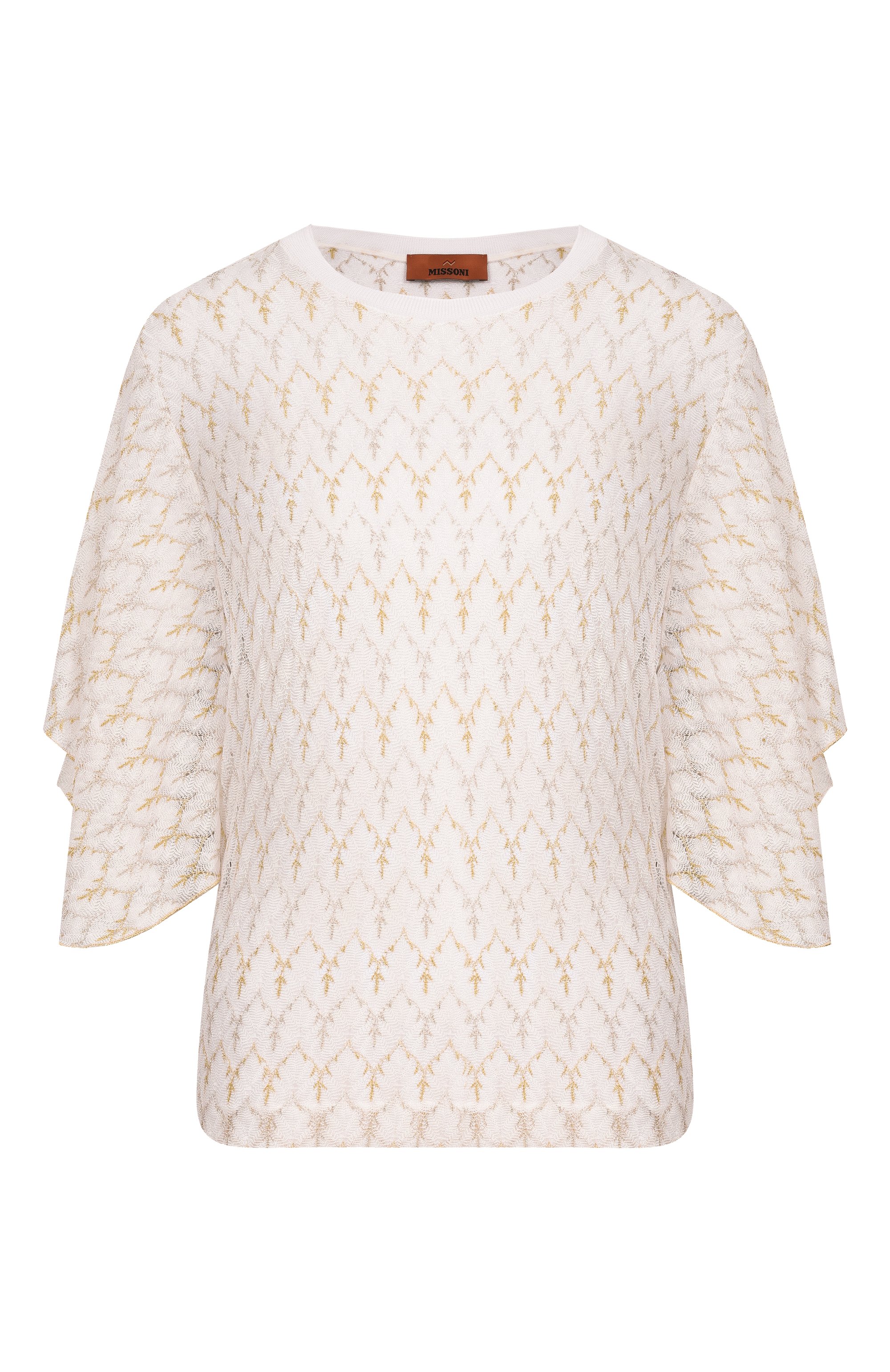 Пуловер из вискозы MISSONI белого цвета по цене 98850 руб., арт. DS26SK12/BR015X, фото 1 Пуловер из вискозы MISSONI, арт. DS26SK12/BR015X, фото 1