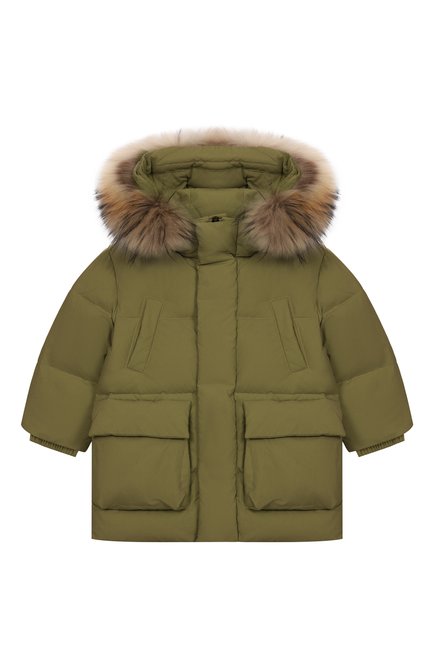 Пуховая парка с о�тделкой из енота IL GUFO, арт. A25GGP0001N0108/2-4