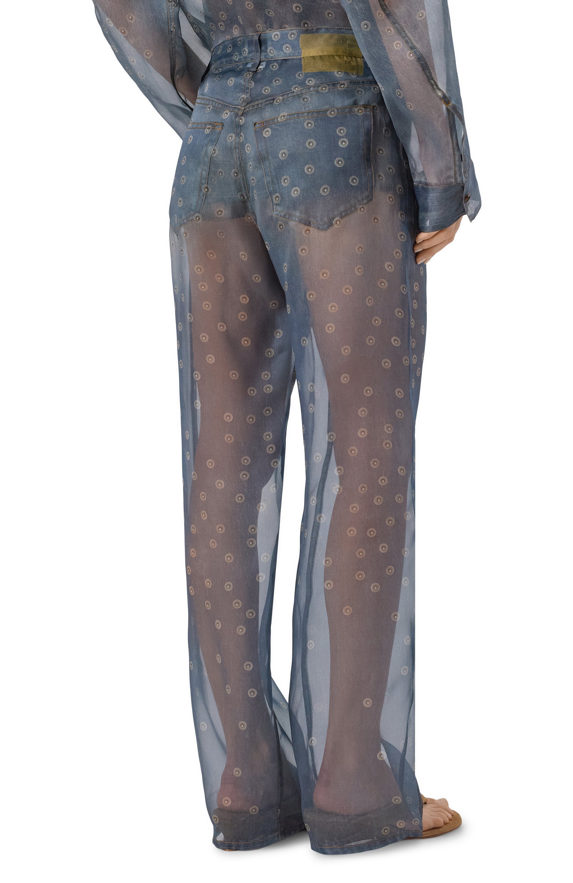 Шелковые брюки HAIKURE голубого цвета по цене 88400 руб., арт. HEW033300R002PR001/B0NNIE SILK, фото 4 Шелковые брюки HAIKURE, арт. HEW033300R002PR001/B0NNIE SILK, фото 4