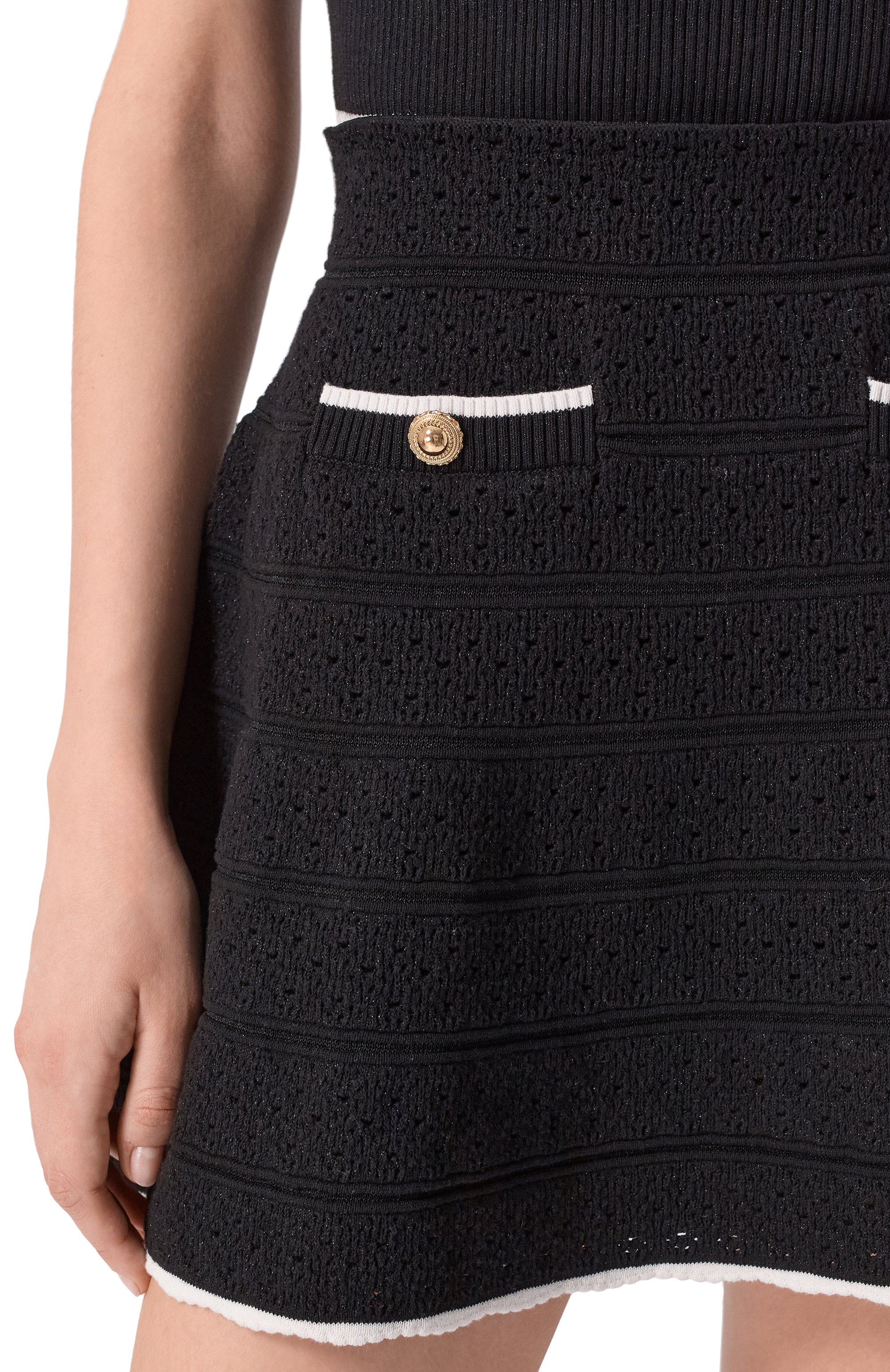 Хлопковая юбка SELF-PORTRAIT, арт. SS26-055SK-B, фото 5