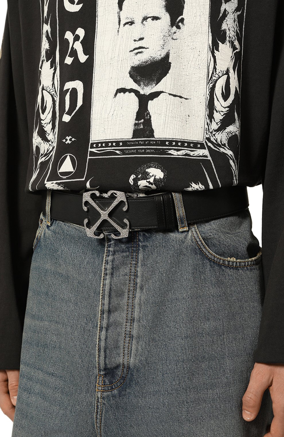 Кожаный ремень OFF-WHITE, арт. 0MRB149W24LEA001, фото 2