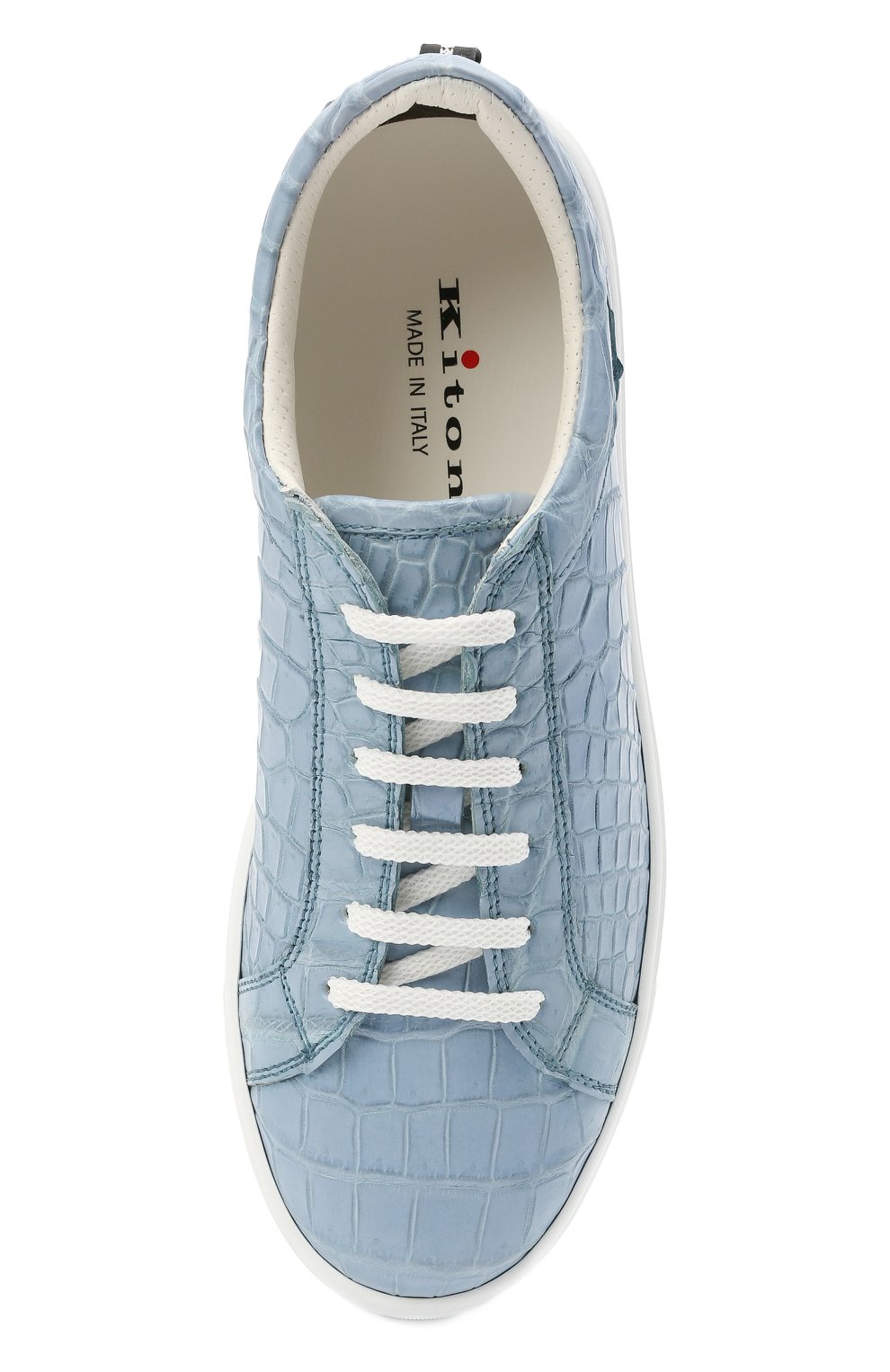 Кеды из кожи крокодила KITON, арт. DSSB0XN00102/CP0R, фото 5