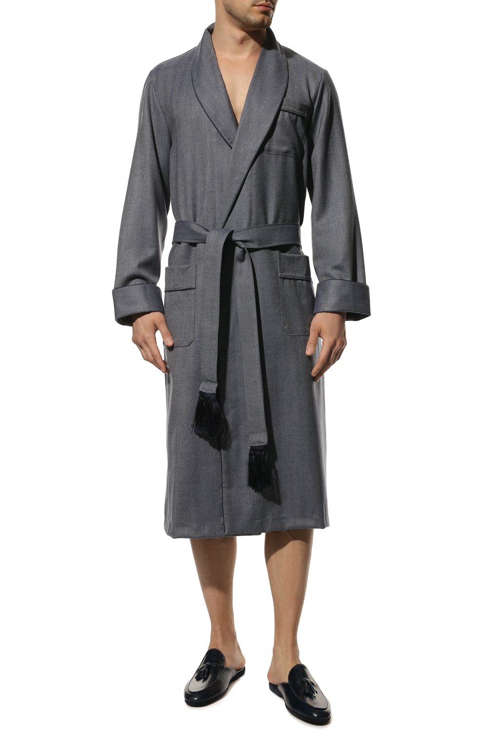 Шерстяной халат DEREK ROSE, арт. 5515-LINC011, фото 3