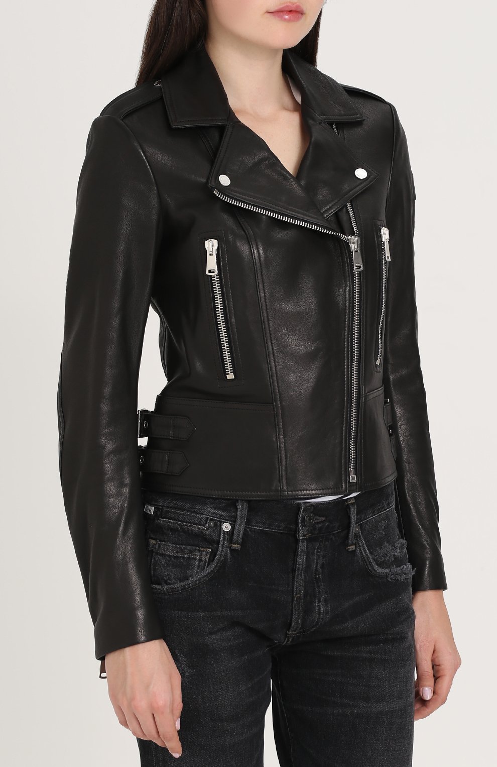 Приталенная кожаная куртка с косой молнией BELSTAFF, арт. 72020230/L81N0225, фото 3