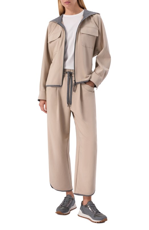 Хлопковая куртка Brunello Cucinelli MH827S0506 Бежевый  MH827S0506 Фото 2
